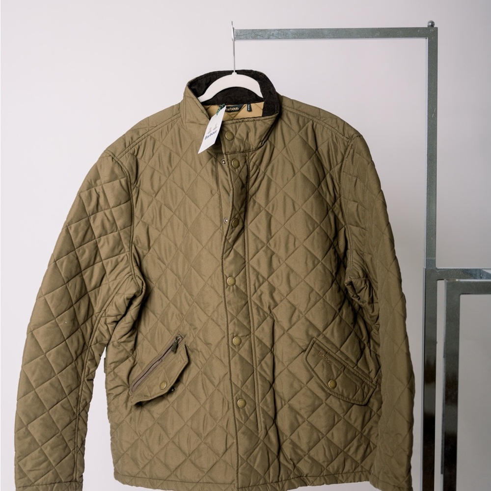 Barbour Men's Quilted Jacket in Olive